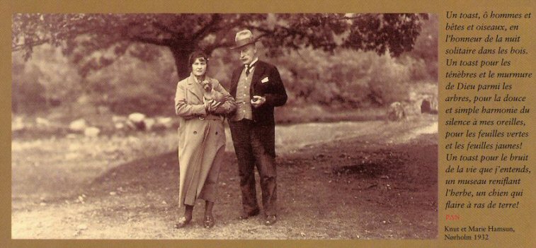 Knud PEDERSEN dit "Knut HAMSUN" et Marie Anne Carlsdatter ANDERSEN